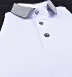 RYM-6275 POLO YAKA CEPLİ TİŞÖRT/BEYAZ-ANTRASİT/5XL