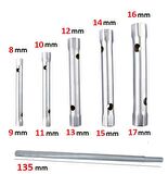T Kollu Buji Boru Anahtar Seti Kovan Tipi borulu Lokma Takımı  8-17mm Kollu set 6 parçalı