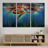 Su Altındaki Kadın Dekoratif Duvar Tablosu-6653