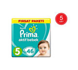 Prima Pampers Aktif Bebek Junior Bebek Bezi 11-16 KG 5 Beden 5 x 46 Adet