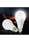 2 Adet Netfen Acil Aydınlatma Şarjlı 15w Beyaz Işık E27 Led Ampul