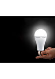 2 Adet Netfen Acil Aydınlatma Şarjlı 15w Beyaz Işık E27 Led Ampul