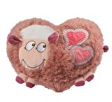 İthal Kalp Formunda, Aplikeli Peluş KUZU El ısıtma Yastığı