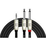 Kirlin 3mt. Y Kablo (3,5mm TRS Plus - 2x1/4'' Mono)