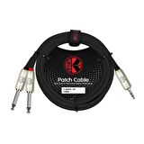 Kirlin 3mt. Y Kablo (3,5mm TRS Plus - 2x1/4'' Mono)