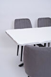 Kütük Milano MDF Mutfak Masa Sandalye Takımı 90x160
