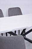 Kütük Milano MDF Mutfak Masa Sandalye Takımı 90x160