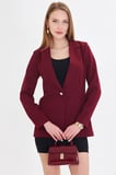 Kadın Bordo Tek Düğmeli Ceket ARM-20K001020