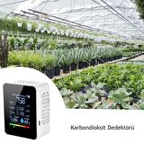 TechTic Dijital Hava Kalite Ölçüm Cihazı Sıcaklık Nem Karbondioksit Ölçer Hava Dedektörü 5in1 Termostat 