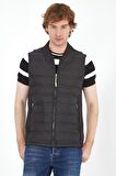 Erkek Regular Fit Bomber Yaka Fermuarlı Cepli Şişme Rahat Spor Yelek