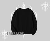 Meow Yazılı Kedi Portre Baskılı Biskilet Sweatshirt