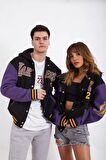 Unisex Lakers Bryant Kapüşonlu Kolej Ceket