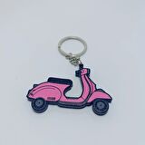 Pembe Motorsiklet Anahtarlık