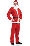 Yetişkin LUX Noel BABA Kostüm SETİ - Ceket, pantolon, şapka...