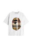UNİSEX Bay Bape Desenli Beyaz Yazlık T-shirt