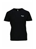 Moschino Bisiklet Yaka Desenli Siyah Erkek T-Shirt 241V3A0781