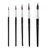 Çift katman fırça seti, 5 farklı boy, sulu boya, akrilik, gouache, yağlı boya, çini-seramik