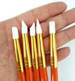 Silikon kalem seti, hobi, çömlekçilik, heykeltraş, kabartma, büyük boy 5 Adet