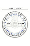 360° Protractor cetvel, Şeffaf Matematik, Geometri, Tasarım ve Sanat Projeleri için İdeal-1ad
