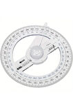 360° Protractor cetvel, Şeffaf Matematik, Geometri, Tasarım ve Sanat Projeleri için İdeal-1ad