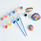 Mini boya kutusu 2ml 6'lı şerit, boya paleti, boya saklama kabı, küçük hokkalar-2 Şerit