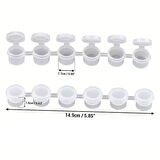 Mini boya kutusu 2ml 6'lı şerit, boya paleti, boya saklama kabı, küçük hokkalar-2 Şerit