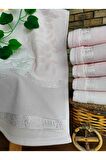 30x50cm SARRA 6'LI DİKİŞLİ ETAMİN HAVLU - SOMON