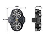 Hadron HDX4600 Oyuncu Telefon Soğutucu ÇİFT FAN Radyatör Isı Göstergeli 1 Kademe Klipsli Sessiz