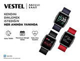 Vestel Akıllı Saat Mavi -Siyah Kordon hediyeli Vestel Türkiye Garantili