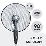 Kumtel KTF-315 Ayaklı Vantilatör (3P)