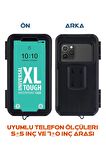 Suporte Motosiklet - Bisiklet Telefon Tutucu Kapalı Model 7 Inch Gidon Bağlantılı ( Xl Büyük Boy )