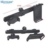 Microcase 2in1 Çift Başlıklı Ayarlanabilir 1 Telefon 1 Tablet Tutucu + 2.1 MT Tripod - SİYAH  AL5063