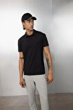 DeFactoFit Siyah Standart Fit Basic Düz Kısa Kollu Sporcu Polo Tişört C9267AX24AUBK81