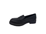 Zerhan 2404 Kadın Siyah Günlük Kullanım Loafer Ayakkabı