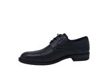 Zerhan 364 Erkek Siyah Bağcıklı Hakiki Deri Klasik Ayakkabı