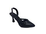 Zerhan 106 Kadın Siyah Topuklu Ayakkabı