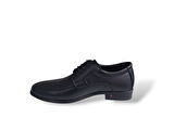 Zerhan 199 Erkek Siyah Bağcıklı Hakiki Deri Klasik Hafif Taban Ayakkabı