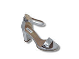Zerhan 6200 Kadın Gri Aynalı Tek Bant Topuklu Ayakkabı