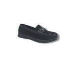 Zerhan 700 Kadın Siyah Loafer Komfort Termo Taban Büyük Numara Ayakkabı 41 42