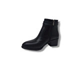 Zerhan 533 Kadın Siyah Tokalı Fermuarlı Alçak Topuklu Bot
