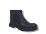 Modesa 223 Erkek Siyah Hakiki Deri Fermuarlı Bot