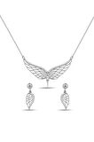 Zirkon Taşlı 925 Ayar Gümüş Melek Set - S011702