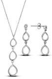 925 Ayar Gümüş Damla Set - S015602