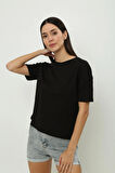 Siyah Basic Kadın T-shirt