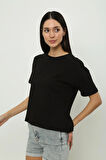 Siyah Basic Kadın T-shirt
