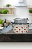 PR Home Enjoy Kırmızı Emaye Kızartma Tenceresi 22 cm