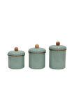 PR Home Soft Green Emaye Baharatlık Seti 3lü