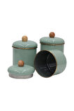 PR Home Soft Green Emaye Baharatlık Seti 3lü