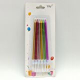 Renkli Pasta Mumu 13 Cm 6 Adet