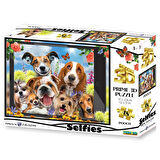 Prime 3D Sevimli Köpekler Selfie 48 Parça Puzzle 20554
